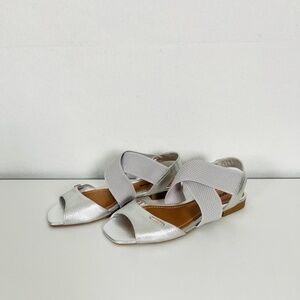 Bottero Eliana Women's Silver Comfortable Leather Sandals Size 5